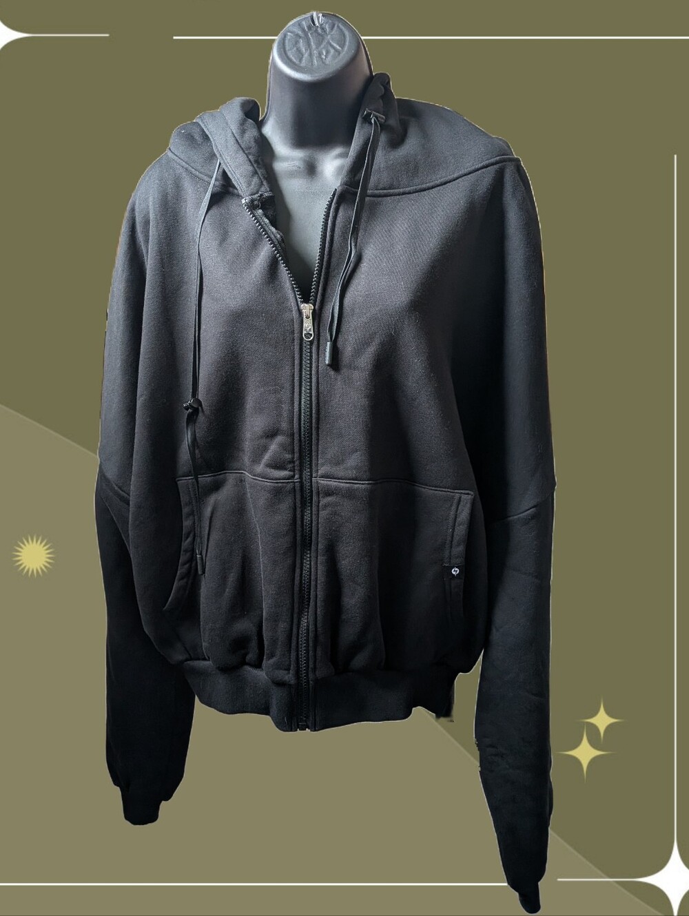 ✨ nwt  Popflex Zip Cloud Hoodie Black Size Small / Medium